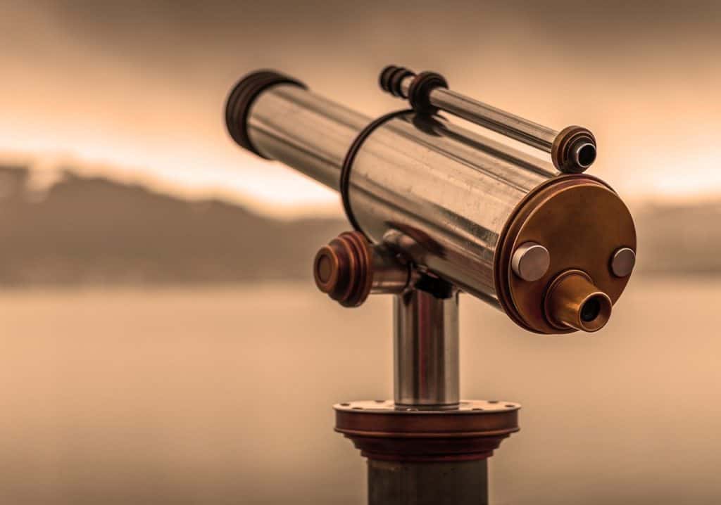 telescope, by looking, view
